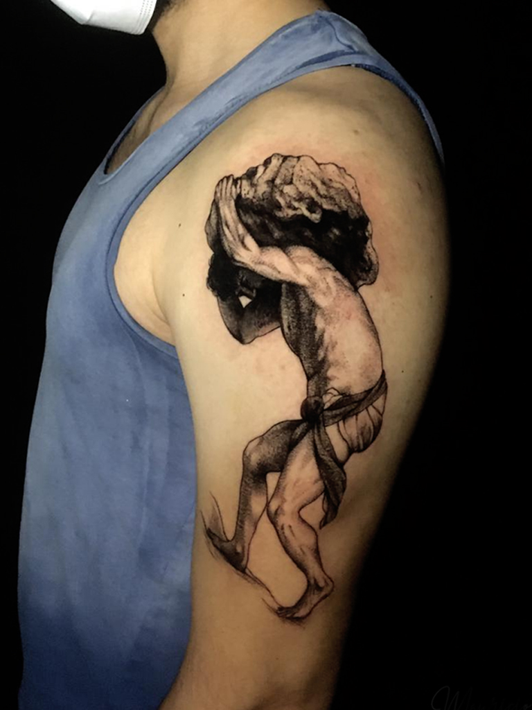 tatuaje del mito de sísifo